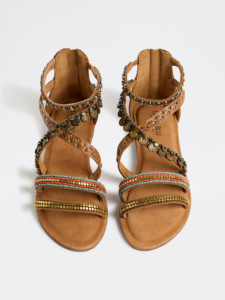 LUNA BLU Tan Sandals