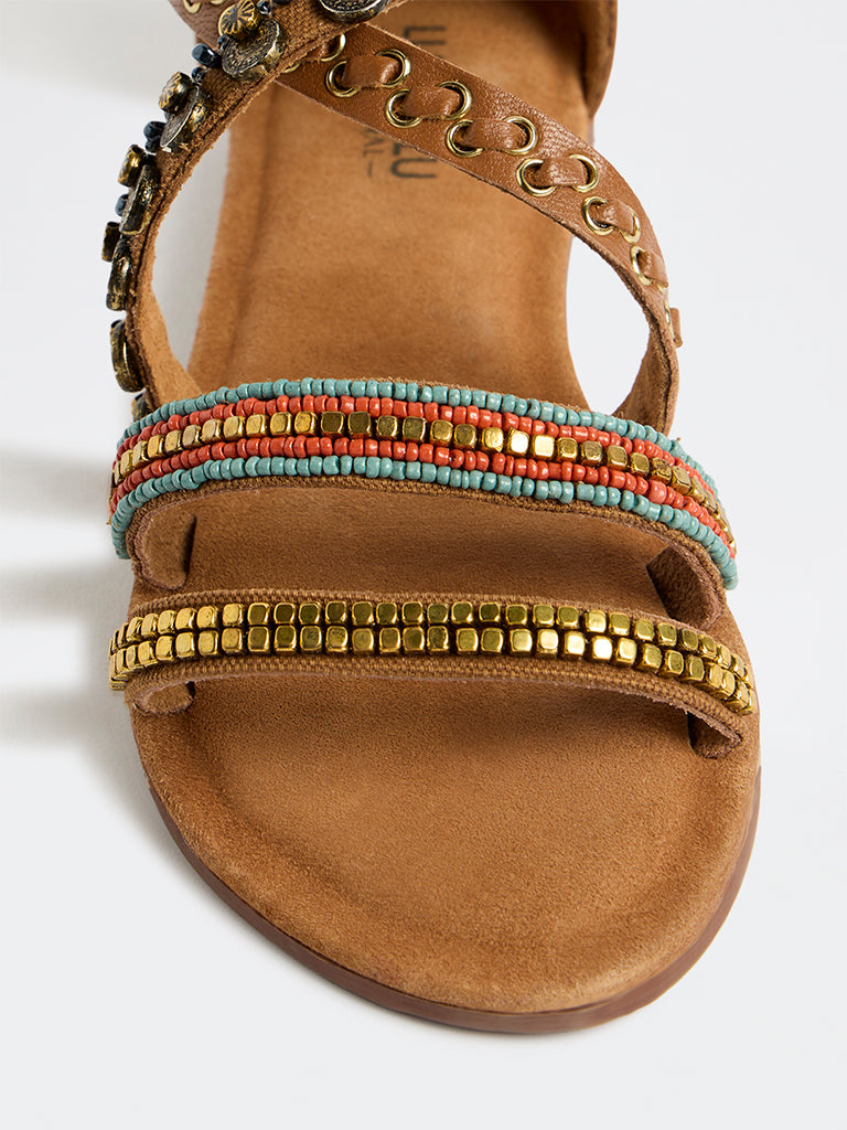 LUNA BLU Tan Sandals