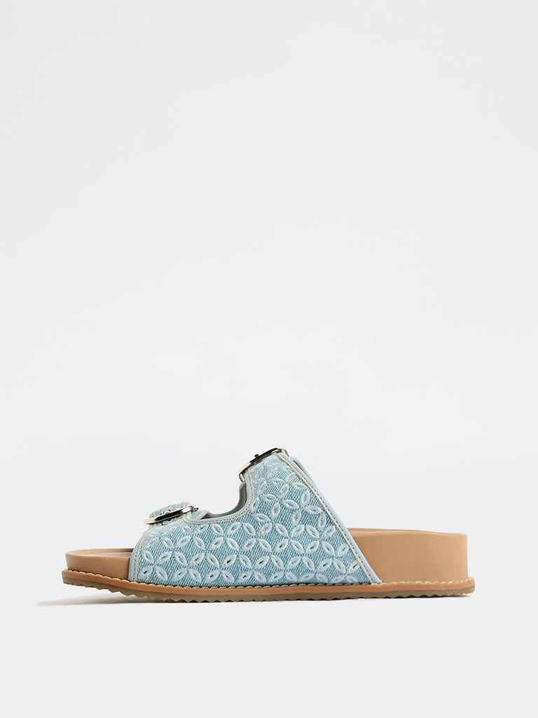 LUNA BLU Blue Comfort Sandals