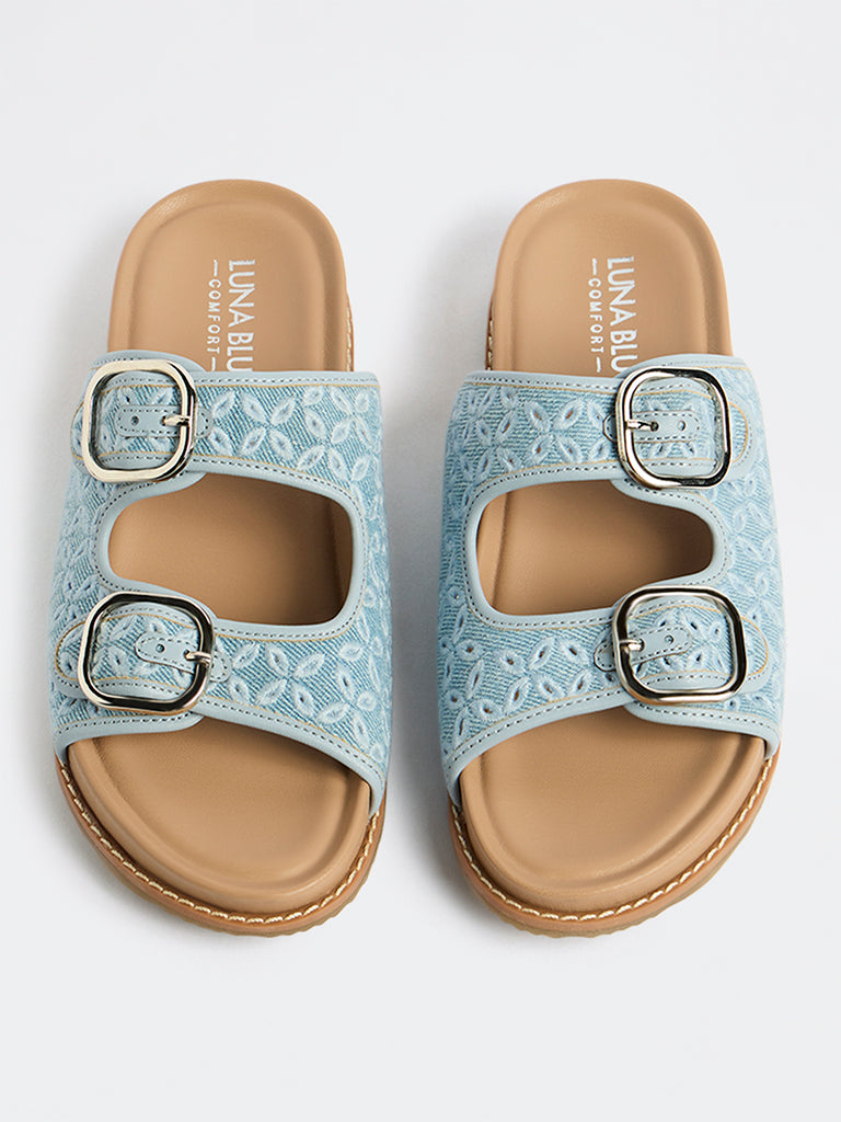 LUNA BLU Blue Comfort Sandals