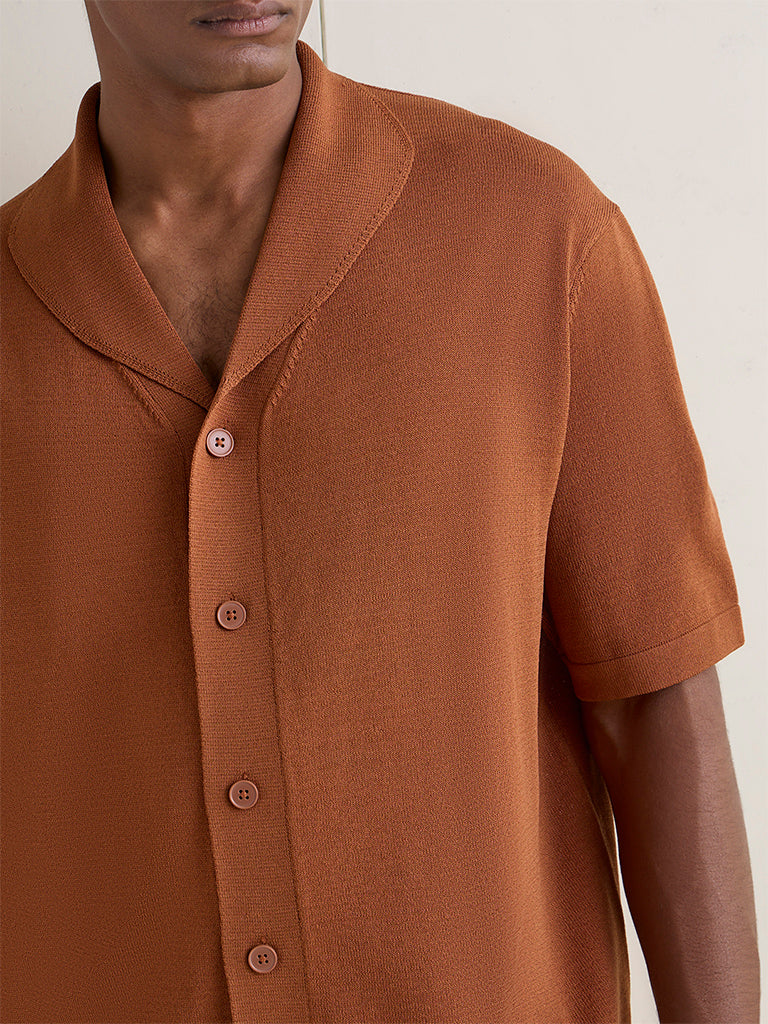Ascot Brown Relaxed-Fit Sweater