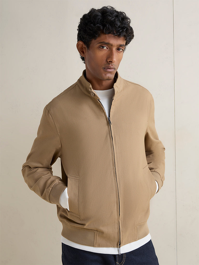 WES Casuals Tan Relaxed-Fit Jacket