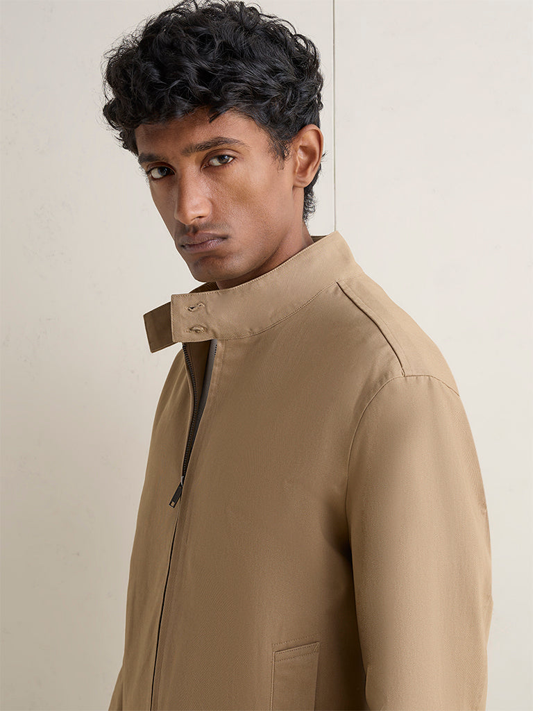 WES Casuals Tan Relaxed-Fit Jacket