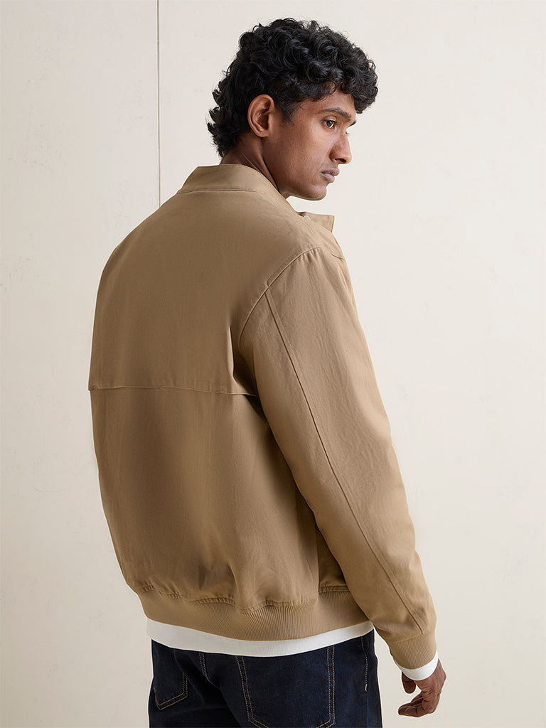 WES Casuals Tan Relaxed-Fit Jacket