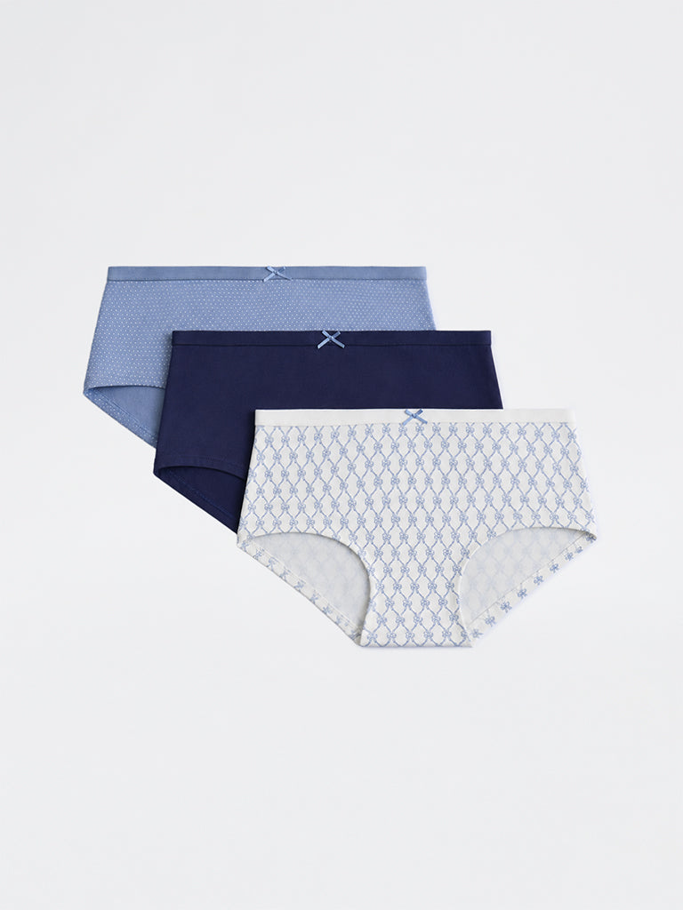 Wunderlove 3-Pack Cotton-Blend Low-Rise Briefs