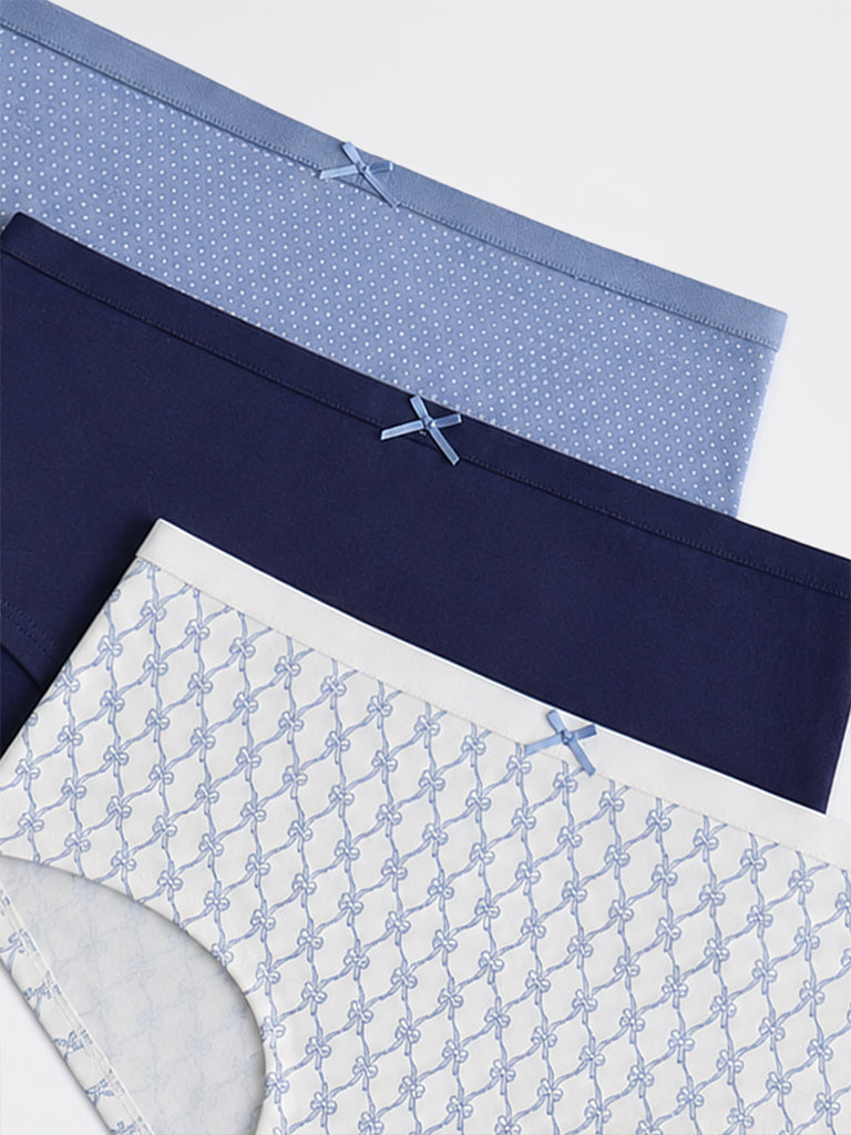 Wunderlove 3-Pack Cotton-Blend Low-Rise Briefs