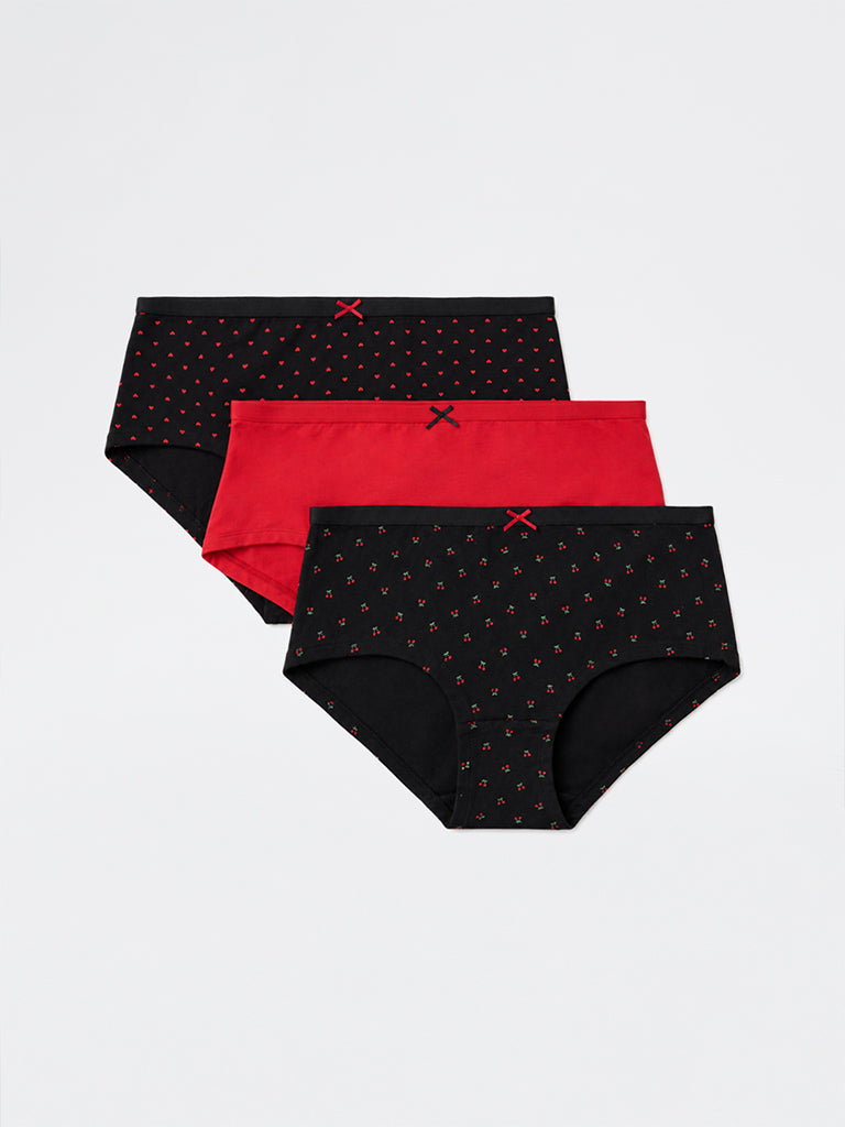Wunderlove 3-Pack Cotton-Blend Low-Rise Briefs