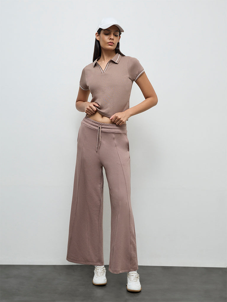 Nuoflexx Dusty Mauve High-Rise Pants
