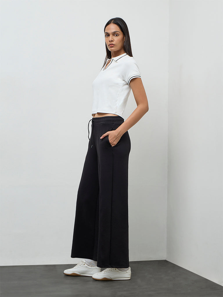 Nuoflexx Off-White Ribbed Cotton-Blend T-Shirt