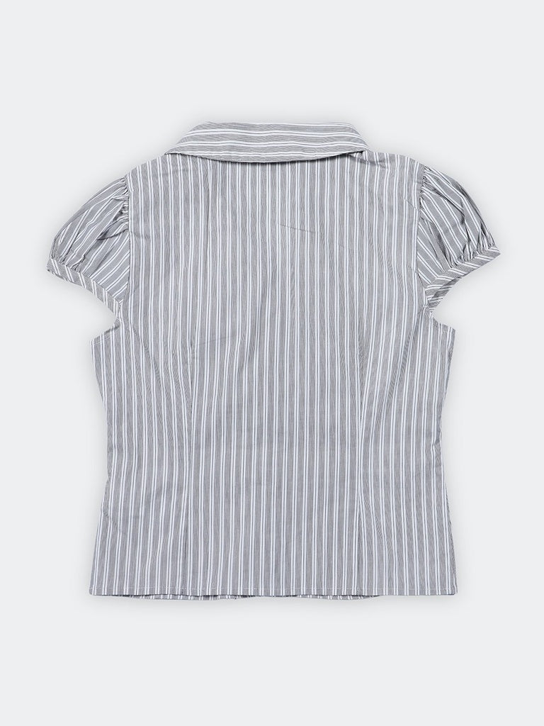 Nuon Grey Striped Shirt