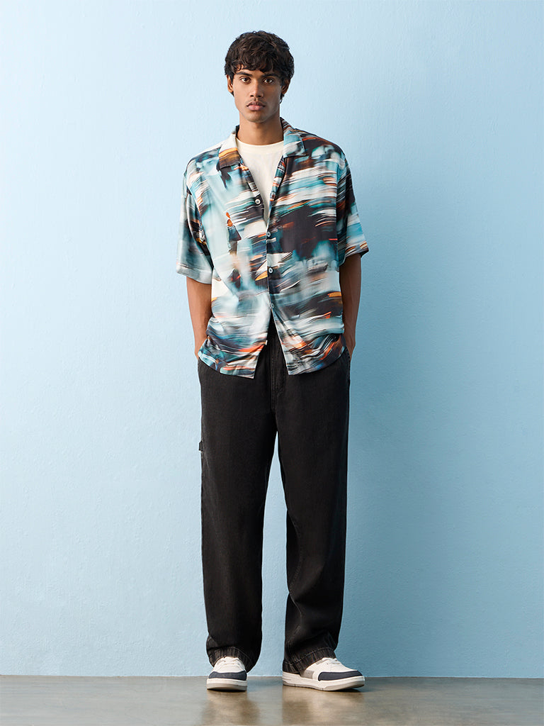 Nuon Dark Charcoal Relaxed-Fit Mid-Rise Jeans