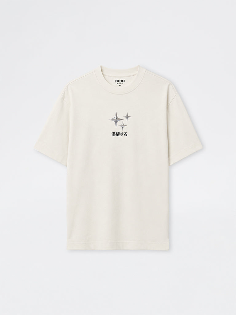 Nuon Off-White Graphic Printed Relaxed-Fit Cotton T-Shirt