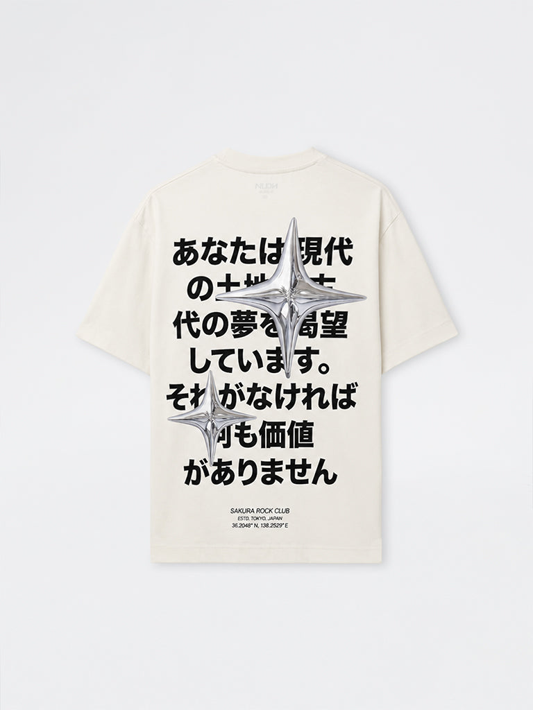 Nuon Off-White Graphic Printed Relaxed-Fit Cotton T-Shirt