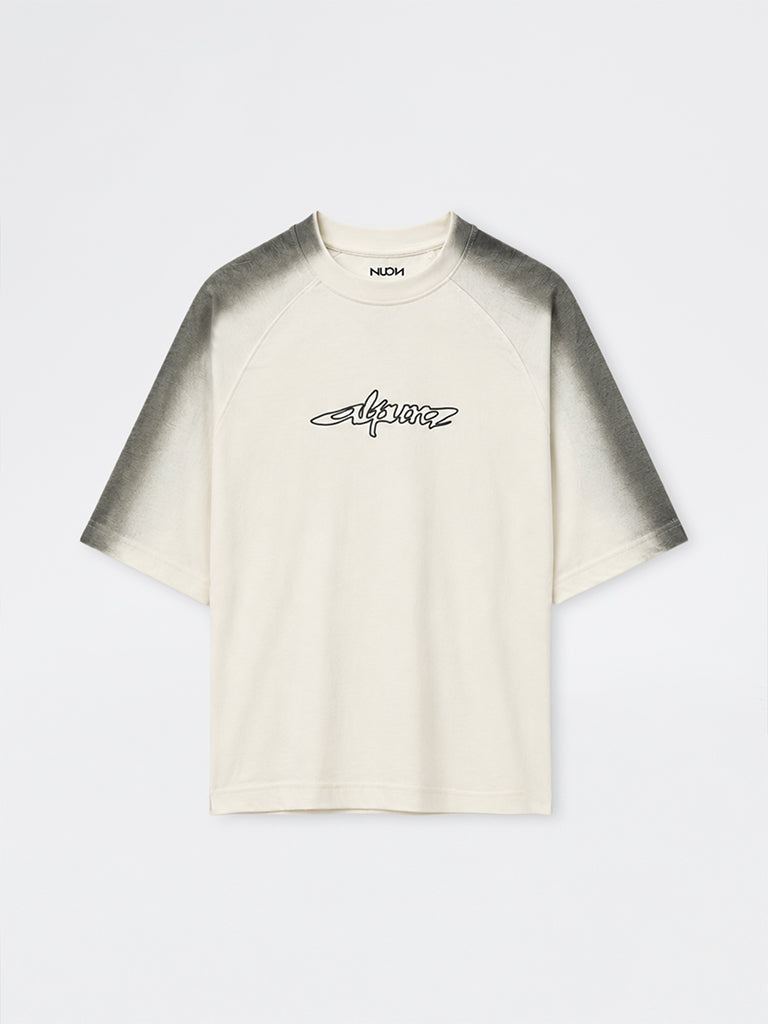 Nuon Off-White Text-Printed Oversized-Fit Cotton T-Shirt