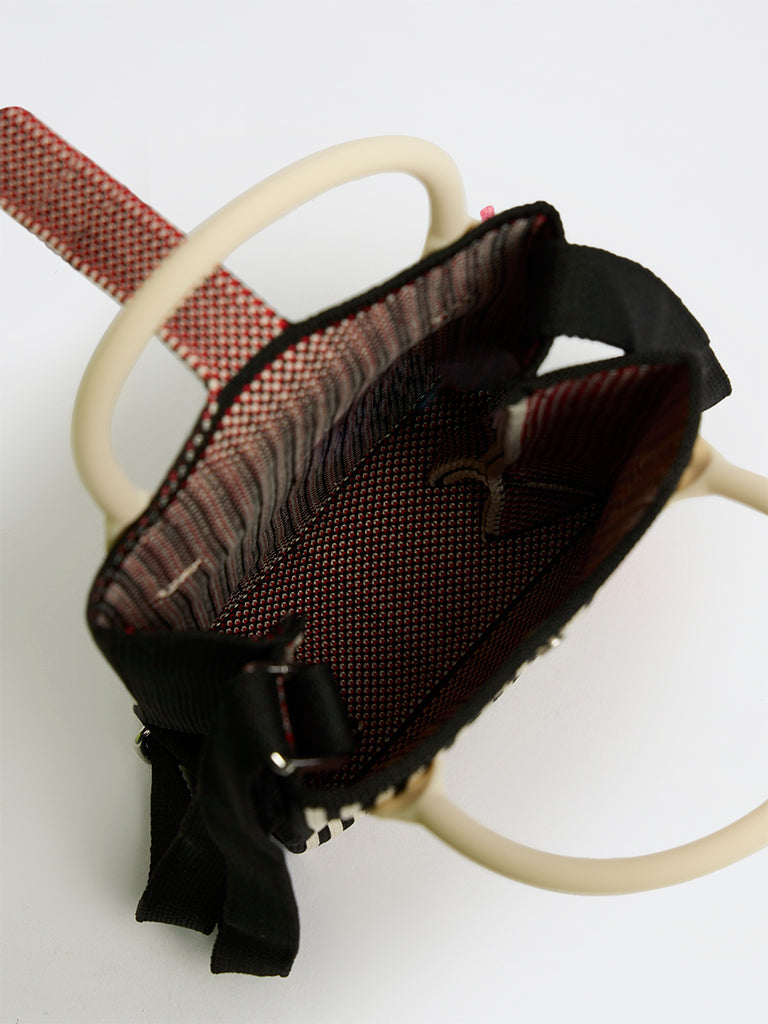 HOP Kids Girls Black Striped Sling Bag