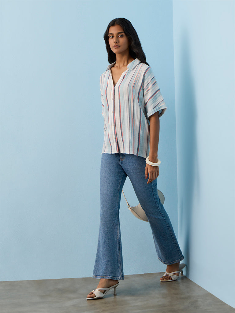 LOV Blue Striped Shirt