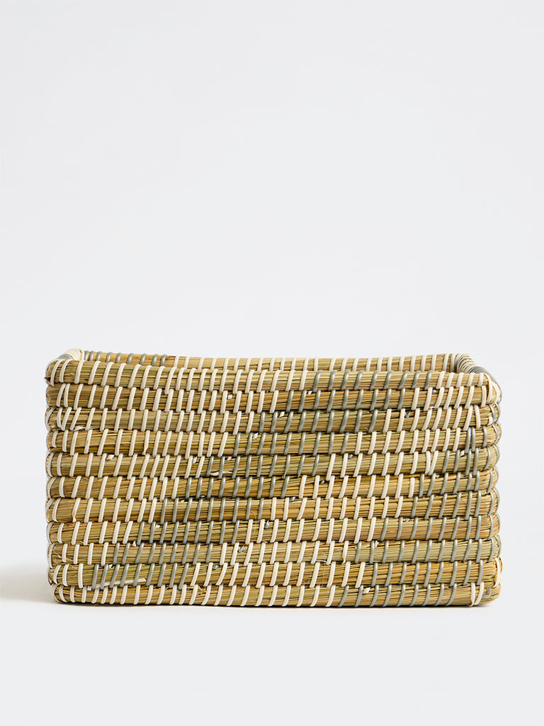 Westside Home Multicolour Woven Textured Storage Basket