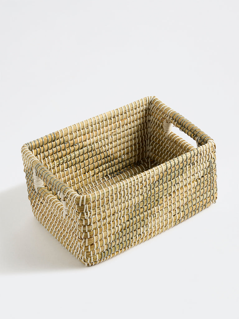 Westside Home Multicolour Woven Textured Storage Basket