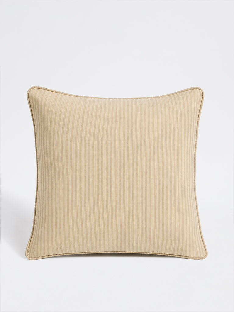 Westside Home Off-White Spiral Embroidered Cushion Cover