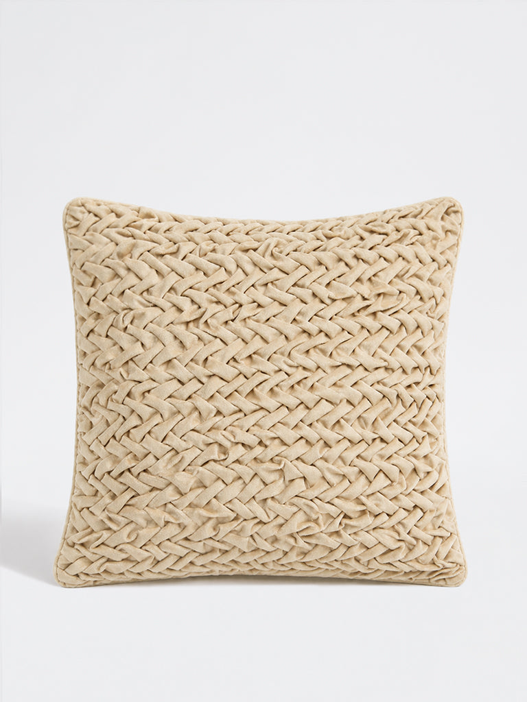 Westside Home Taupe Ruched Cushion Cover