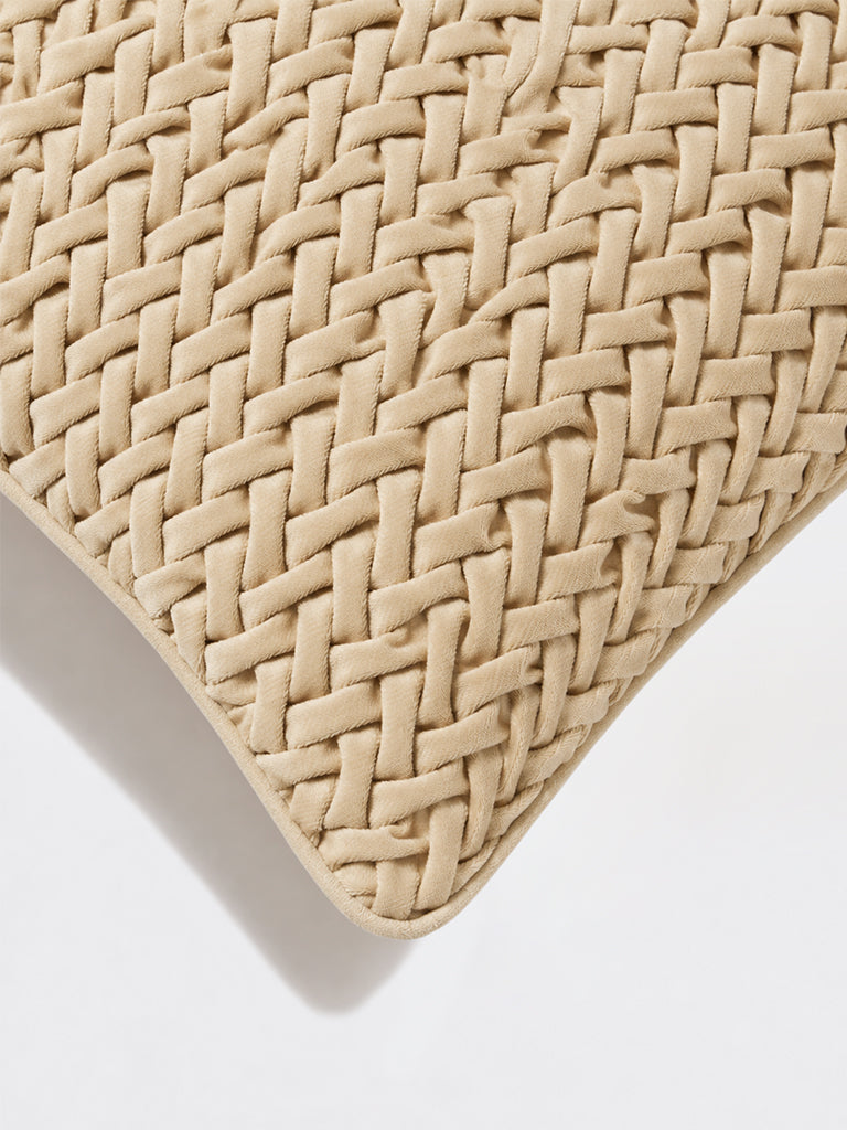 Westside Home Taupe Ruched Cushion Cover