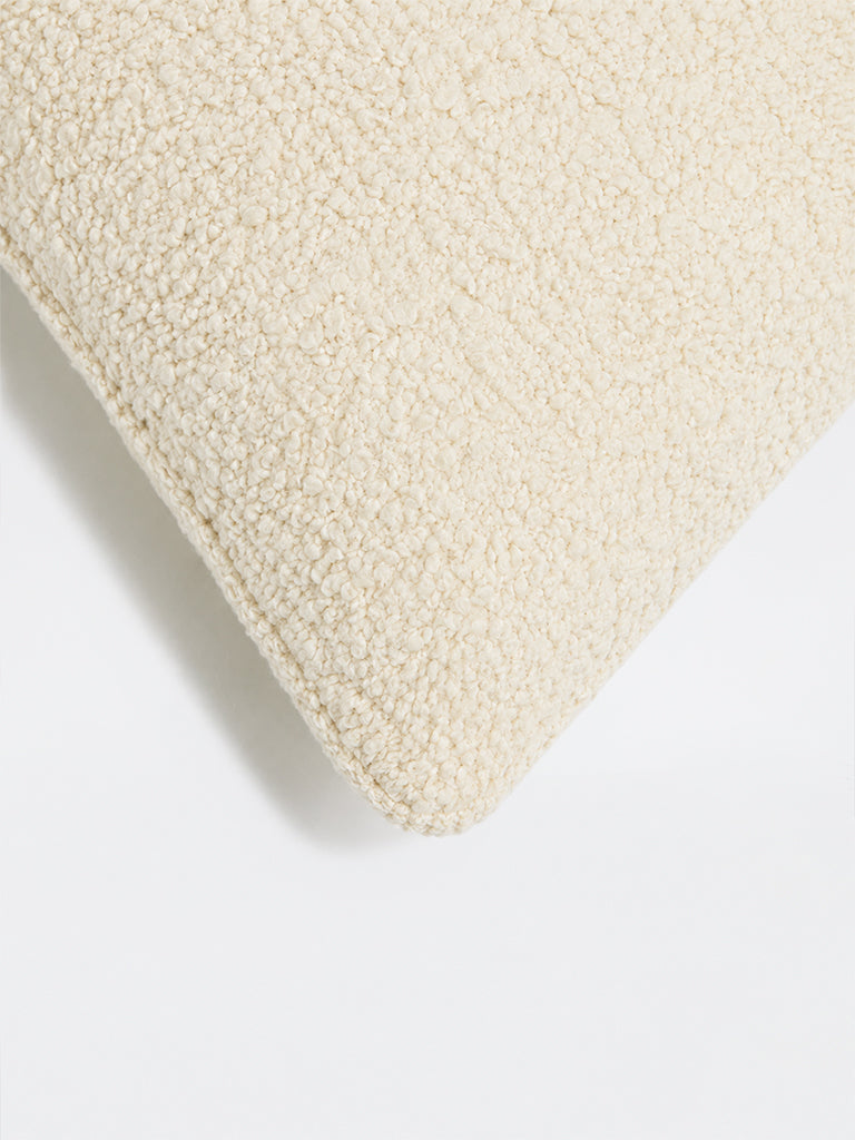 Westside Home Off-White Fleece-Textured Cushion Cover