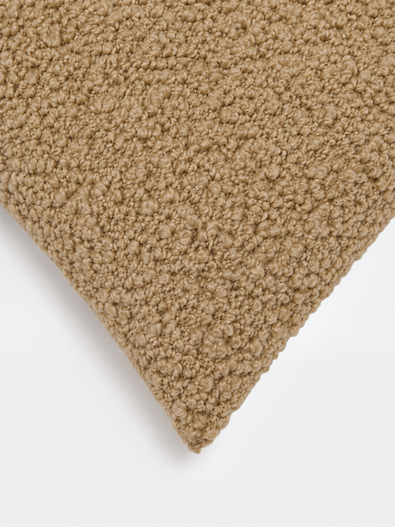 Westside Home Taupe Fleece-Textured Cushion Cover