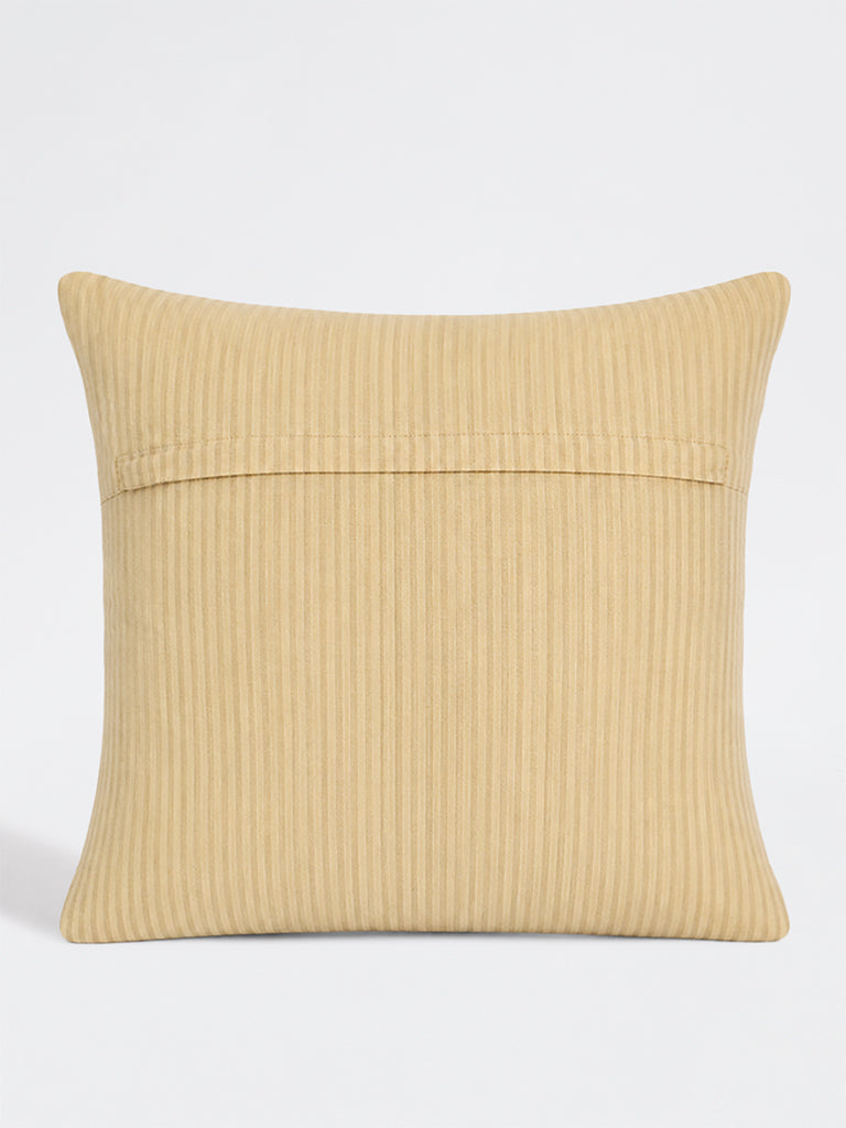 Westside Home Brown Pleated Velvet Cushion Cover