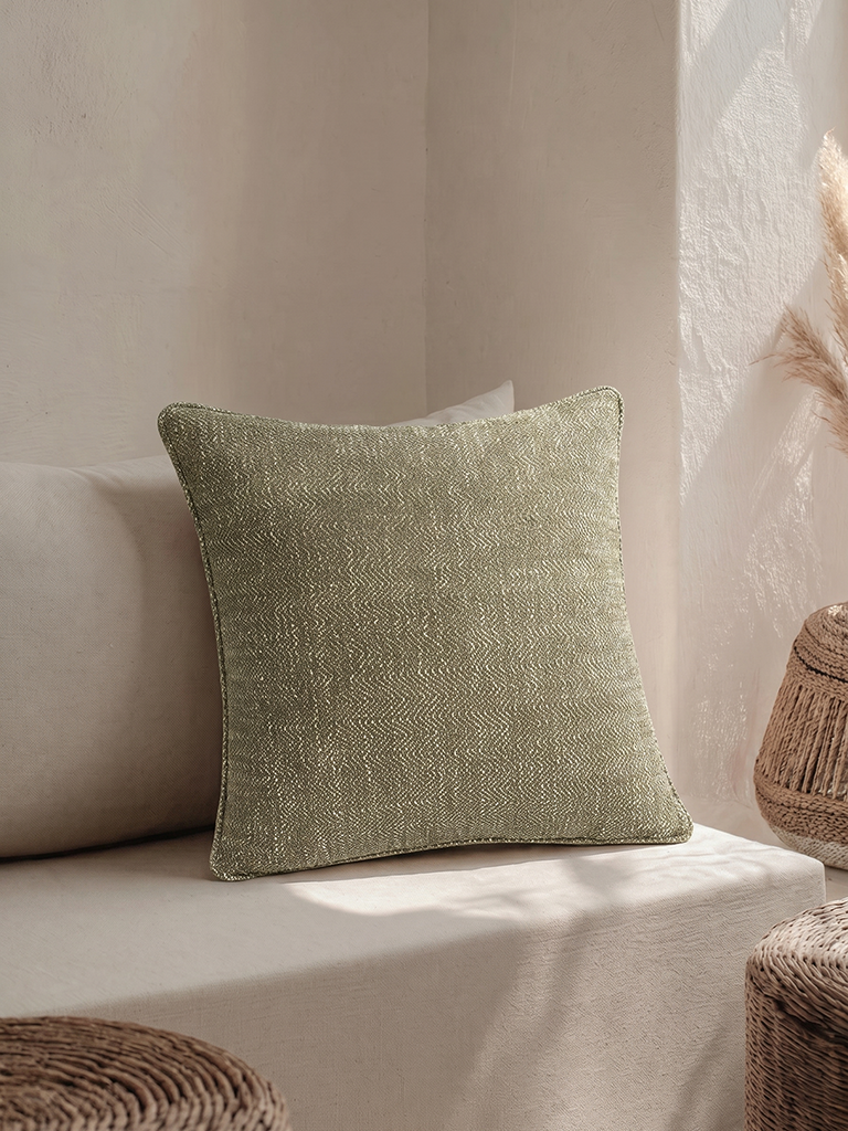 Westside Home Green Textured Cushion Cover