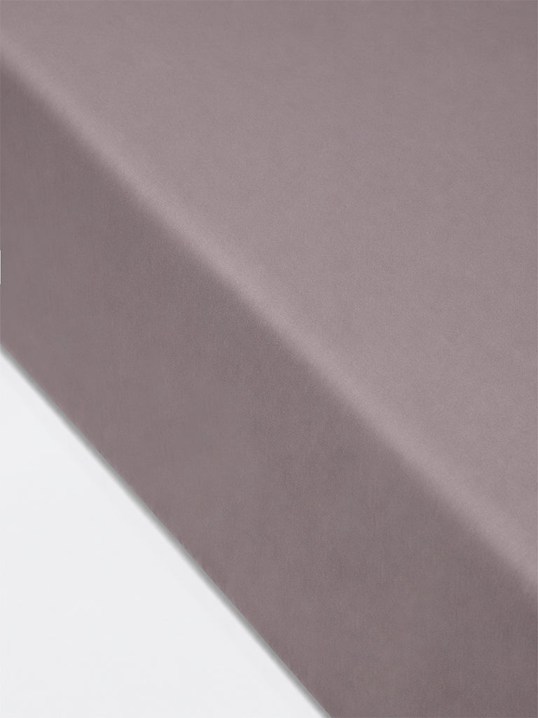 Westside Home Charcoal Solid Fitted Queen Bed Sheet Set
