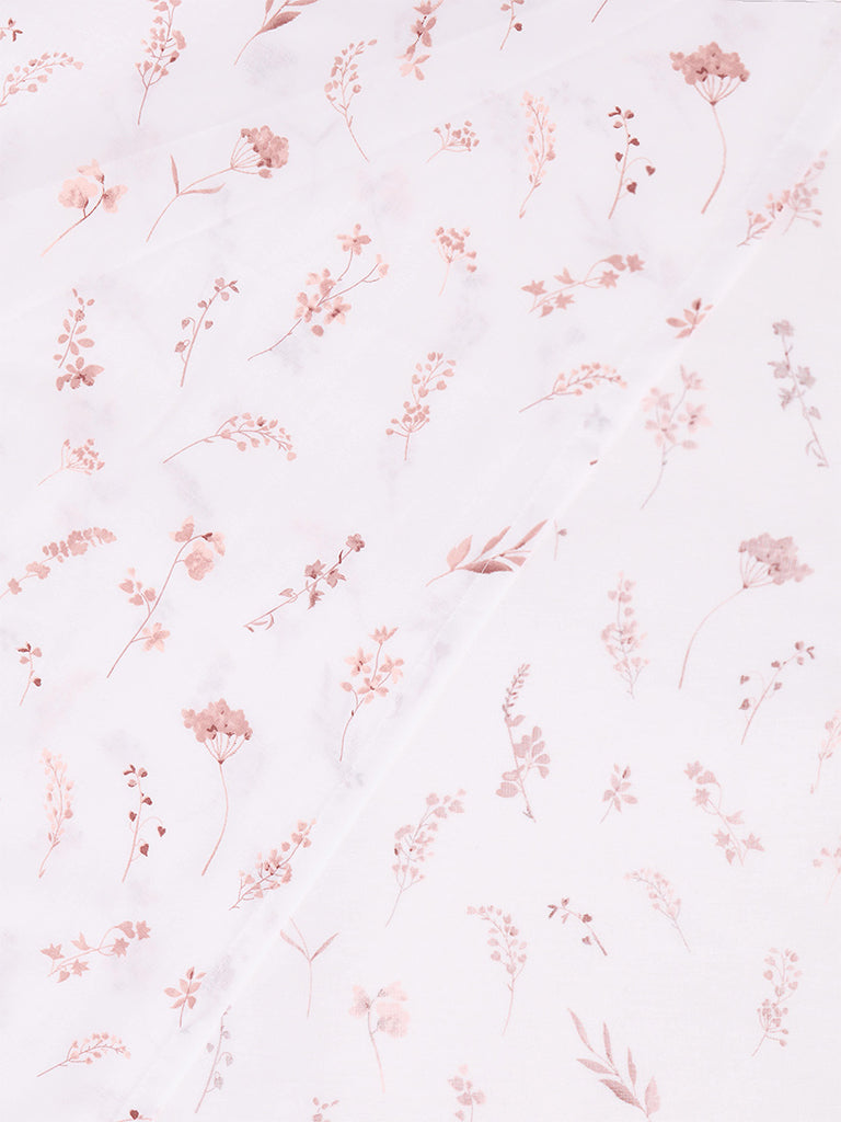 Westside Home Pink Botanical Printed King Bed Sheet Set