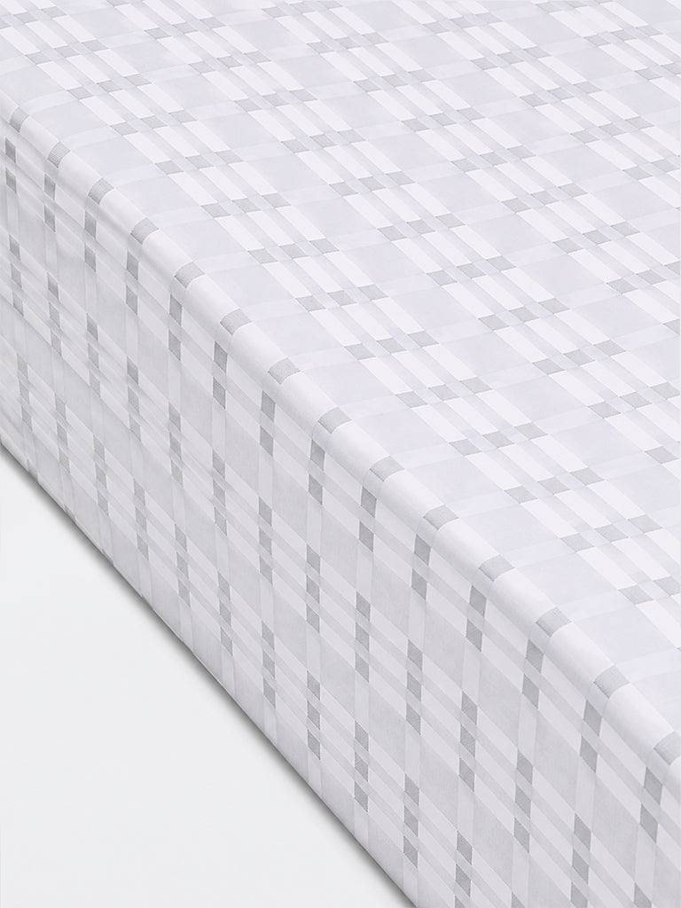 Westside Home Grey Geometric Printed Queen Bed Sheet Set