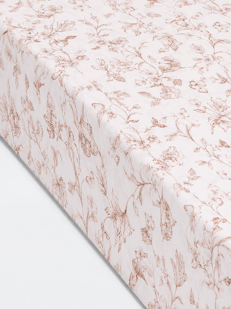 Westside Home Brown Nature-Inspired Queen Bed Sheet Set