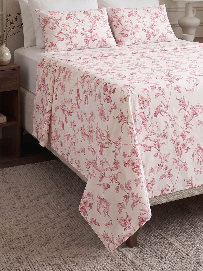 Westside Home Brown Nature-Inspired Queen Bed Sheet Set