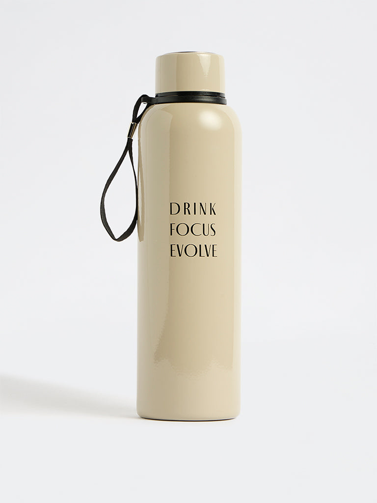 Westside Home Light Beige Text Printed Bottle - 850ml