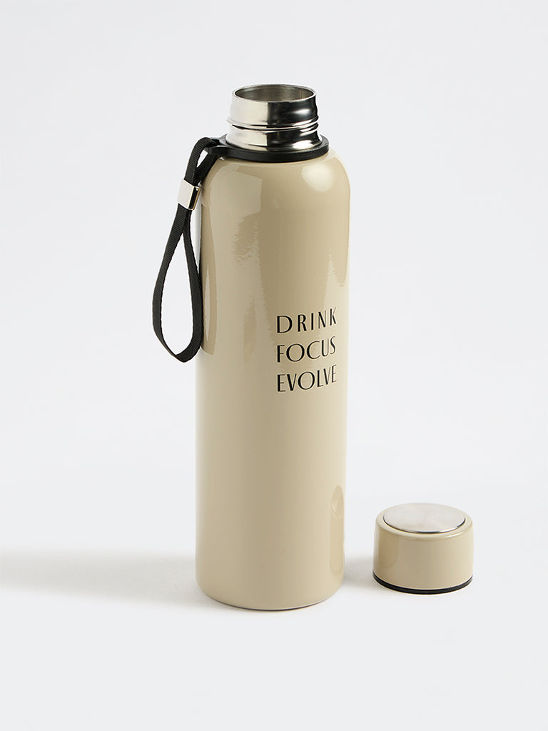 Westside Home Light Beige Text Printed Bottle - 850ml