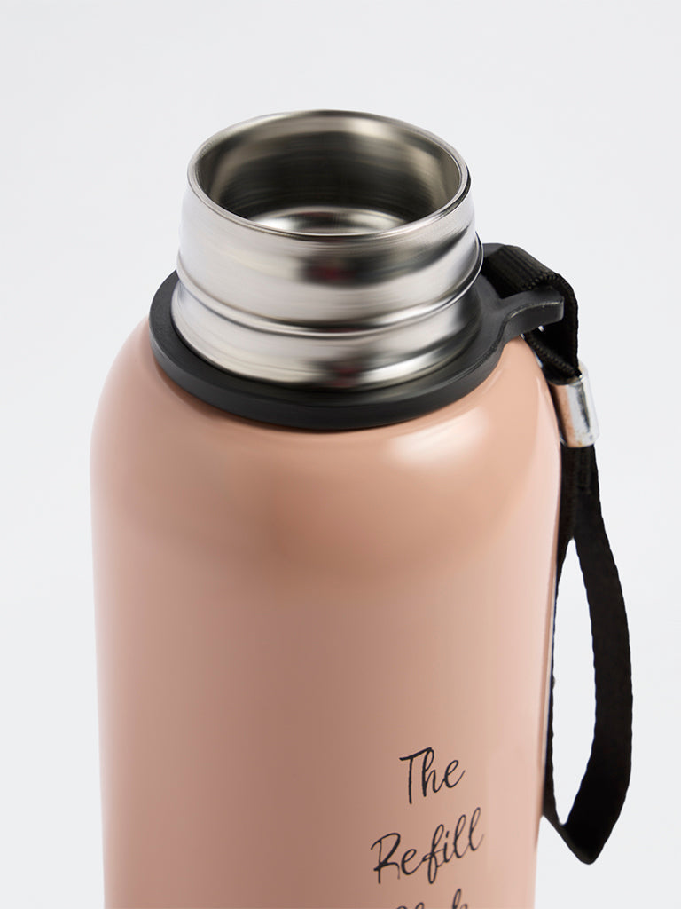 Westside Home Dusty Pink Typography Water Bottle - 500ml