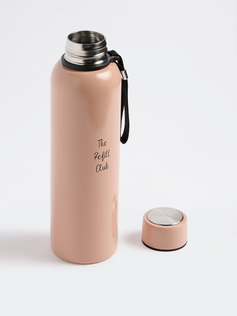 Westside Home Dusty Pink Text Design Water Bottle - 850ml