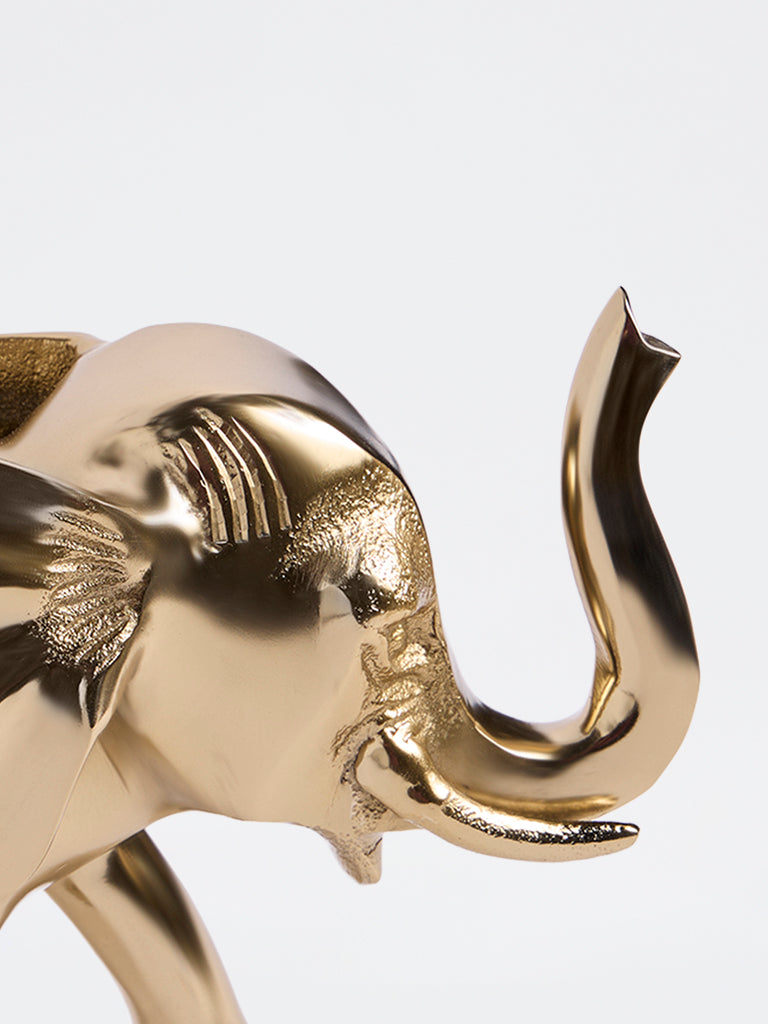Westside Home Gold Metal Elephant Decorative Object