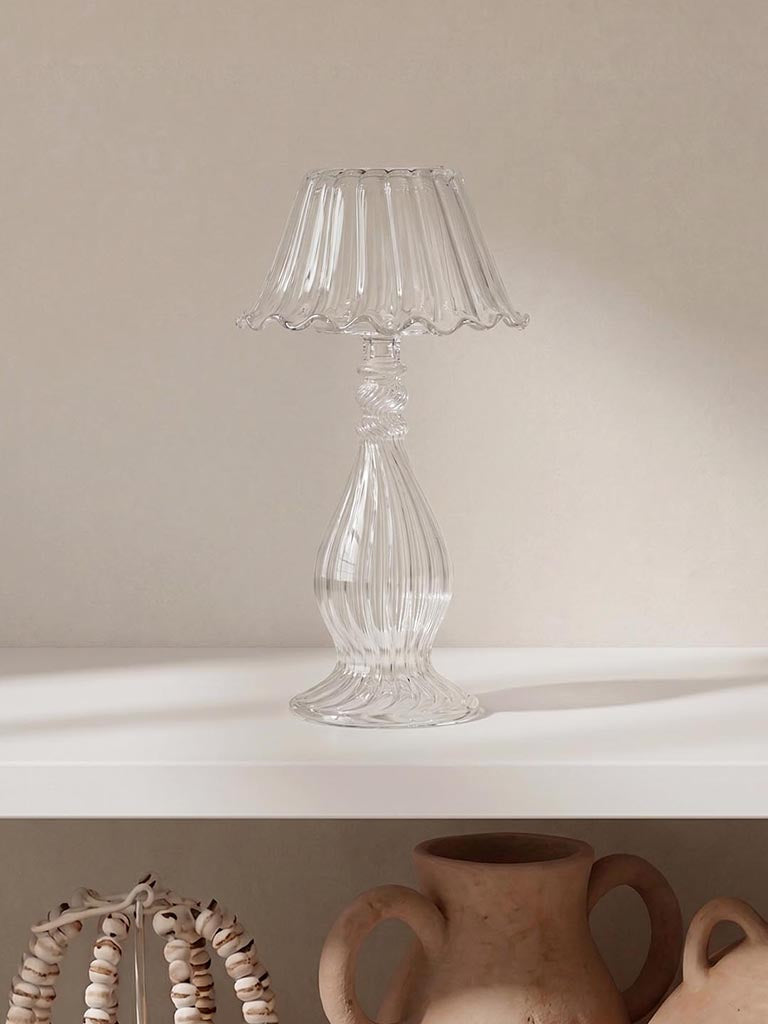 Westside Home Glass Table Lamp Design Candle Holder