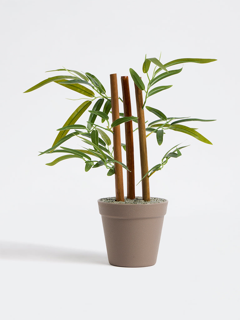 Westside Home Green Artificial Bamboo Plant