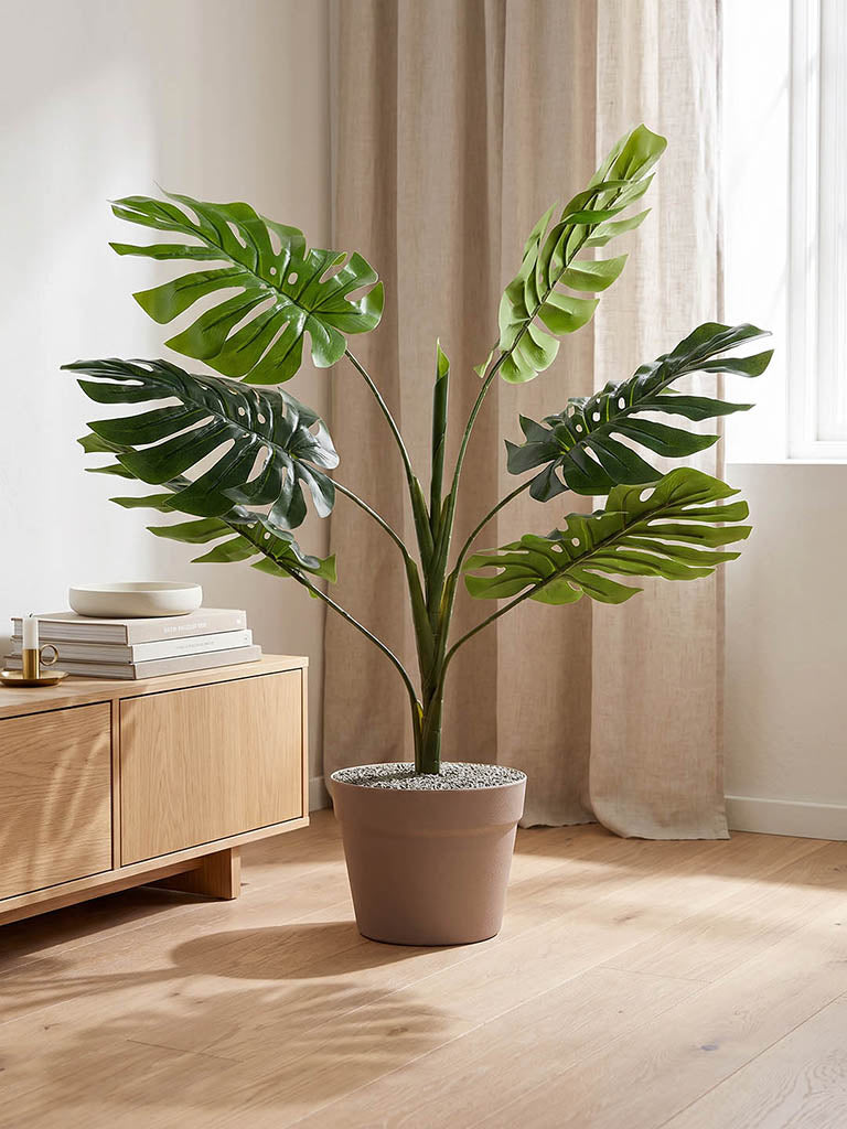 Westside Home Green Artificial Monstera Plant