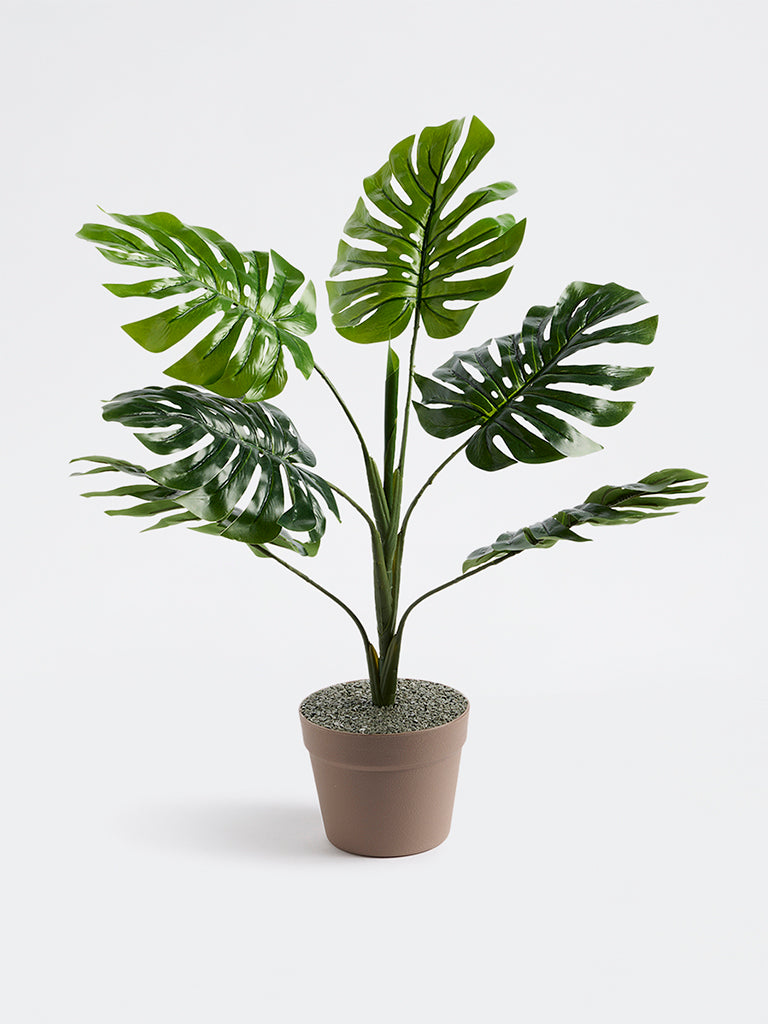 Westside Home Green Artificial Monstera Plant