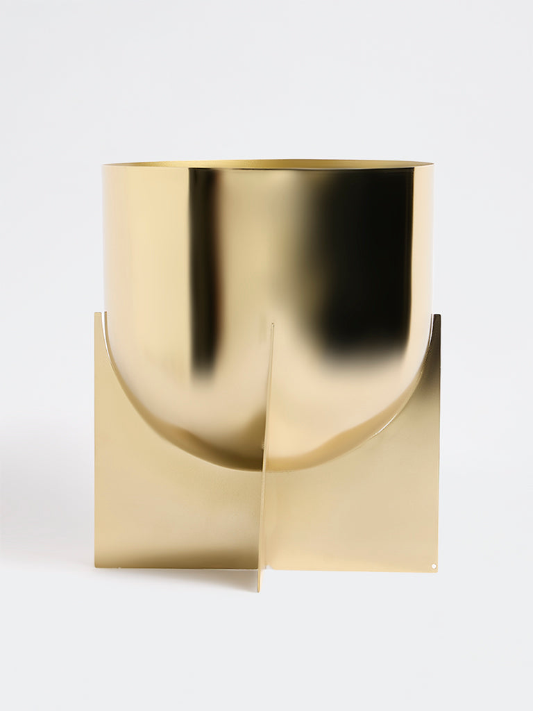 Westside Home Gold Metal Planter with Stand