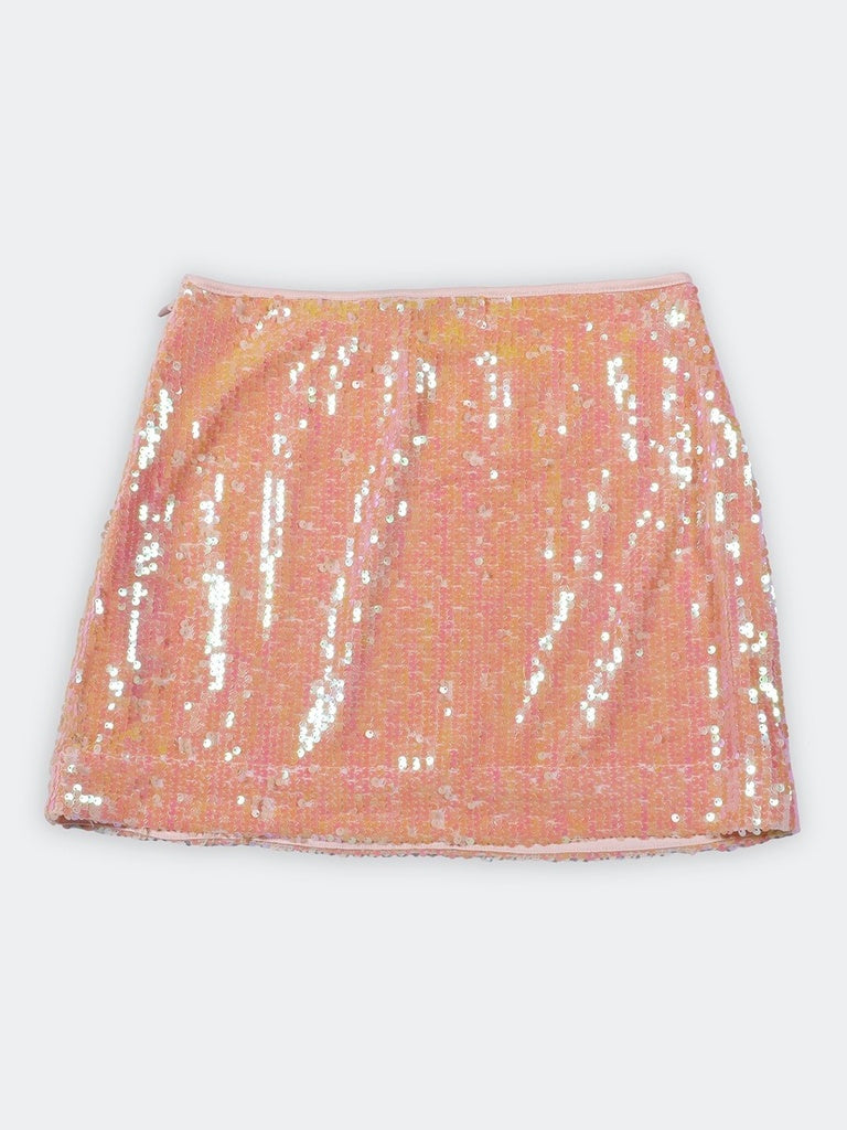 Nuon Coral High-Rise Sequin Skirt