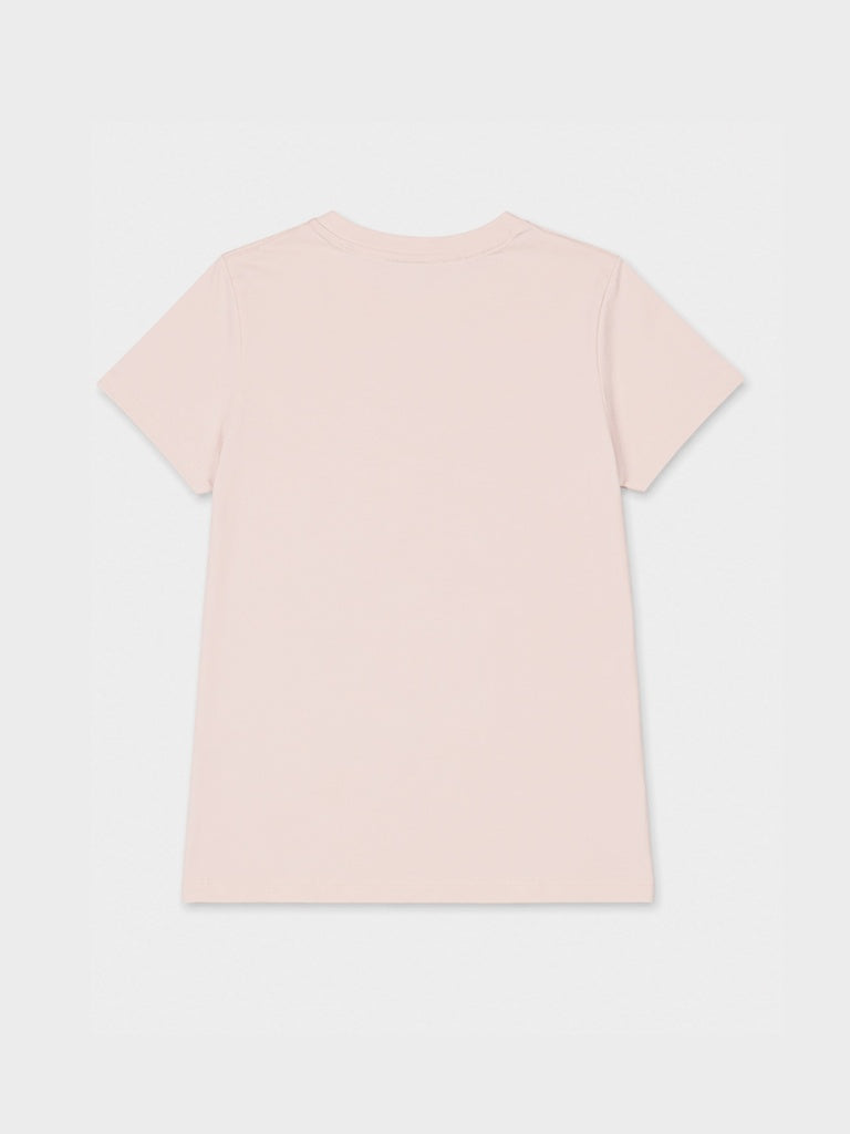LOV Light Pink Printed Cotton T-Shirt