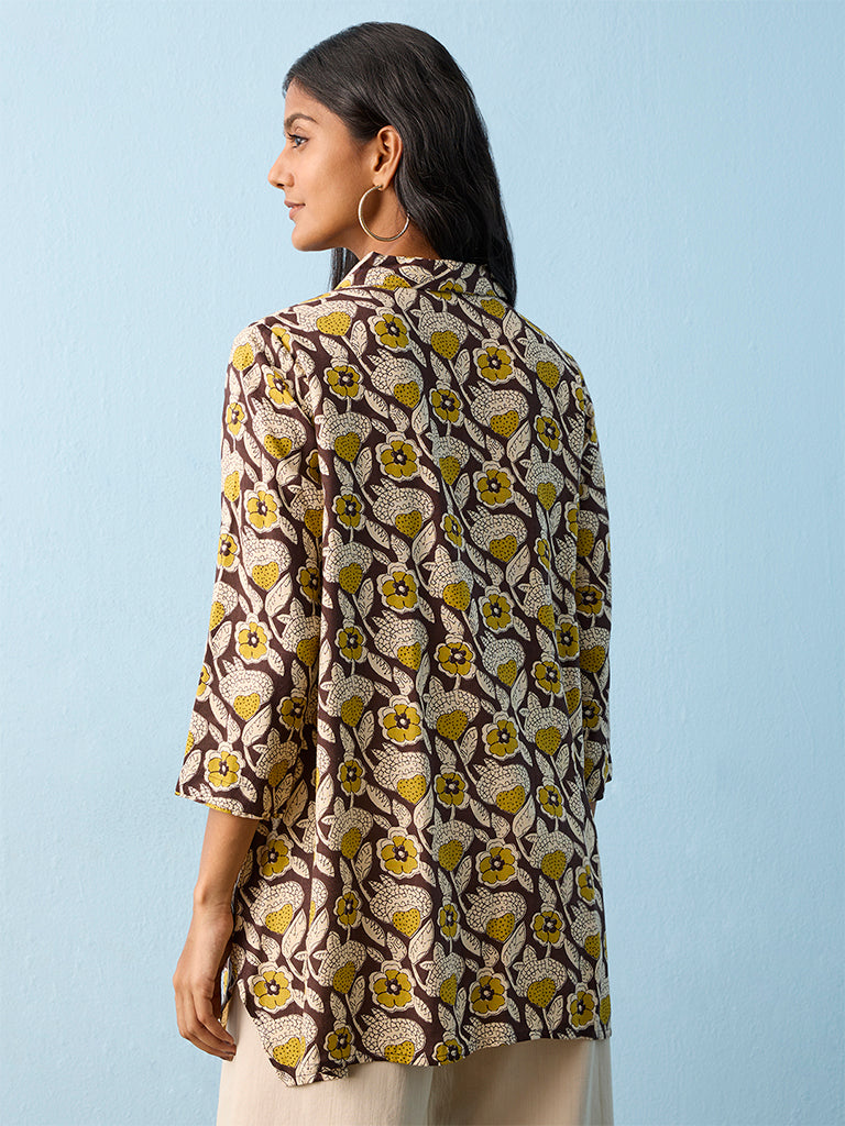 Utsa Multicolour Foliage Printed Kurti