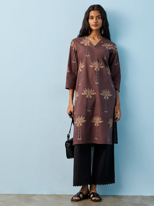 brown ethnic dress Brown Indian Dress