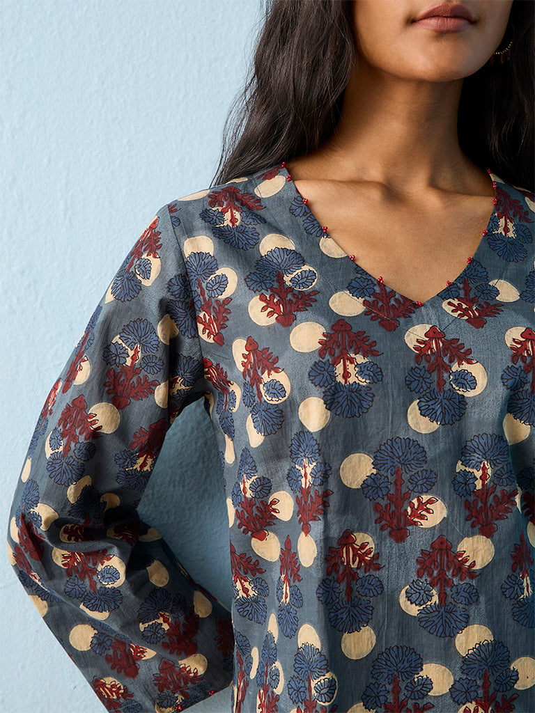 Utsa Indigo Nature-Inspired Cotton Top