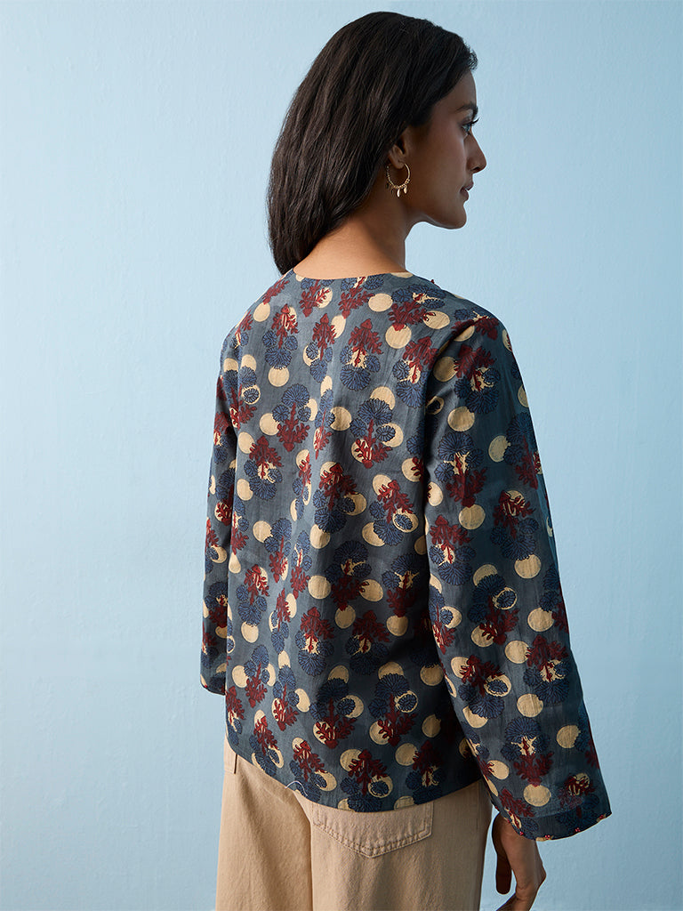 Utsa Indigo Nature-Inspired Cotton Top